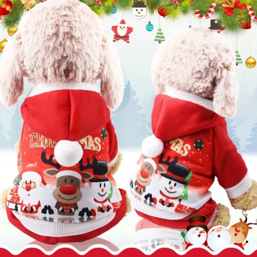 Santa/Reindeer/Snoman Christmas Dog Hoodie