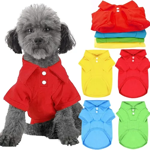 4-Pack Collared Polo Dog Shirts