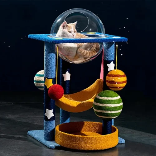 Planet-Themed Cat Tree