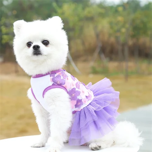 Floral Dog Dress for Small Breeds