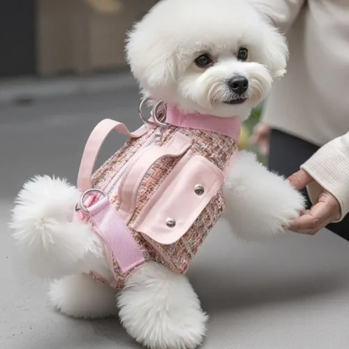 Stylish Dog Carrier Bag with Leash Handle