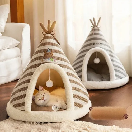 Self Warming Cat Plush Tent House